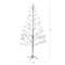6ft. Pre-Lit Artificial Halloween Black Starburst Tree with 1680 Fairy Warm White LED Lights